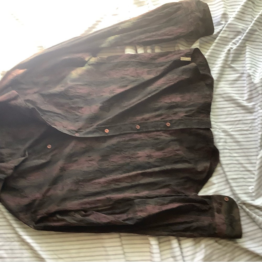 Ted Baker Black and Dark Red Shirt